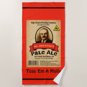 Toalha De Praia Rótulo de Ale Pale do Sr. Molotov