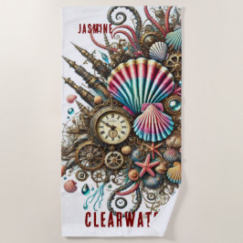 TOALHA DE PRAIA ROUBO DE ESCALA DE ROUBO BRANCO