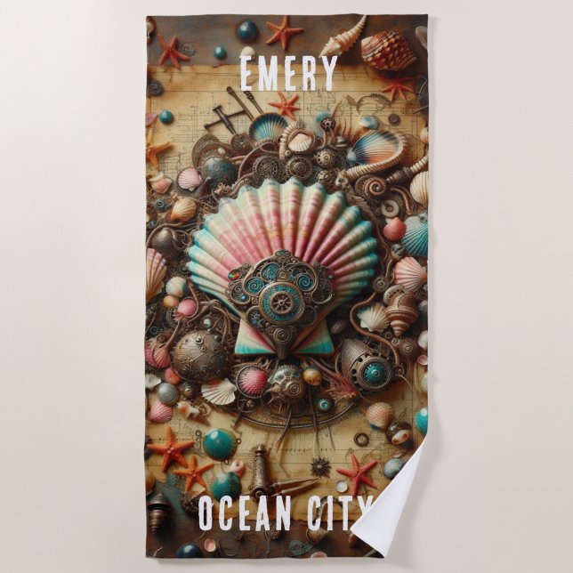 TOALHA DE PRAIA ROUBO DE PARAFUSO DE PARAFUSO DE ROUBO WHIMSICAL (Frente)