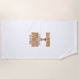 Toalha De Praia Roupa de girafa engraçada vetor camisa design_1