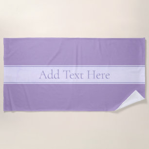 Toalha De Praia Roxo de Lavanda Leve Elegante Personalizável