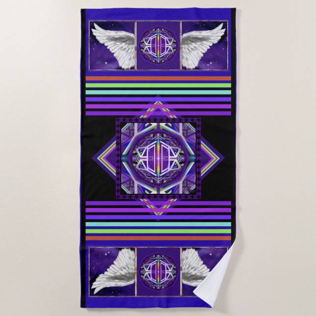 Toalha De Praia Roxo W3 (Frente)