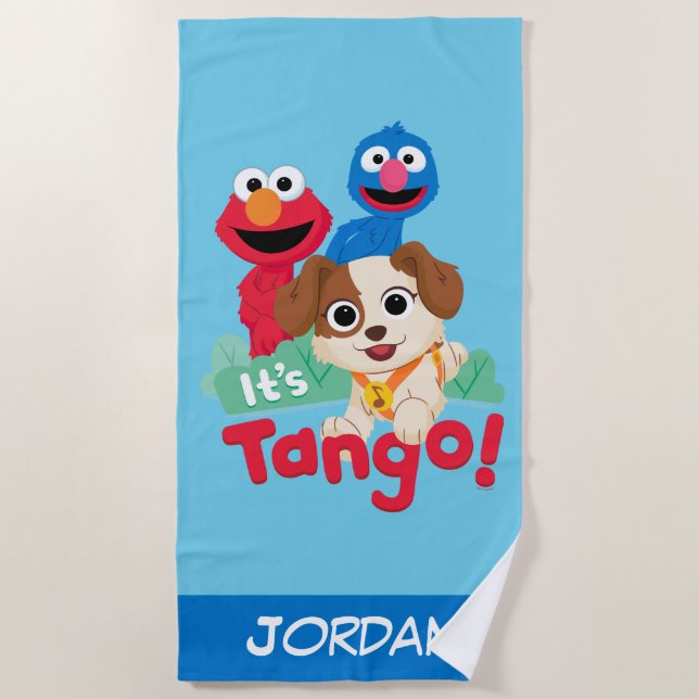 Toalha De Praia Rua Sésamo | É Tango com Elmo & Grover (Frente)