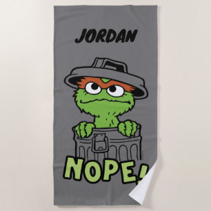 Toalha De Praia Rua Sésamo Oscar, o Grouch Nope! Adicionar nom