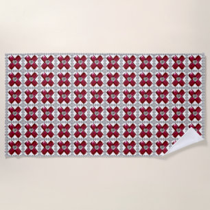 Toalha De Praia Ruby Diamond Art, Red