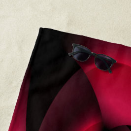Toalha De Praia Ruby Red Black Petal
