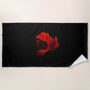 Toalha De Praia Ruby Red Siamese Fighting Fish