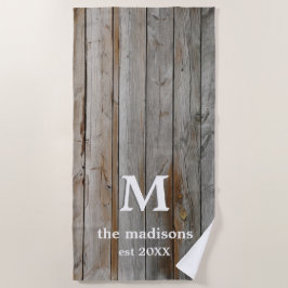 Toalha De Praia Rustic Driftwood Beach Towel