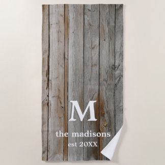 Toalha De Praia Rustic Driftwood Beach Towel