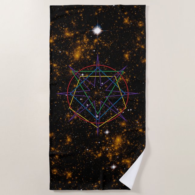 Toalha De Praia Sacred Geometry Sigil (Frente)