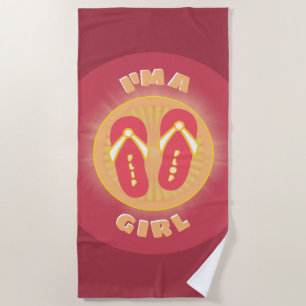 Toalha De Praia Sacudir Flop Girl