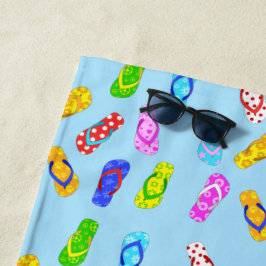 Toalha De Praia Sacudir Flop Pattern Blue Beach Towel