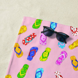 Toalha De Praia Sacudir Flop Pattern Pink Beach Towel