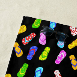 Toalha De Praia Sacudir Pilha Padrão Black Beach Towel