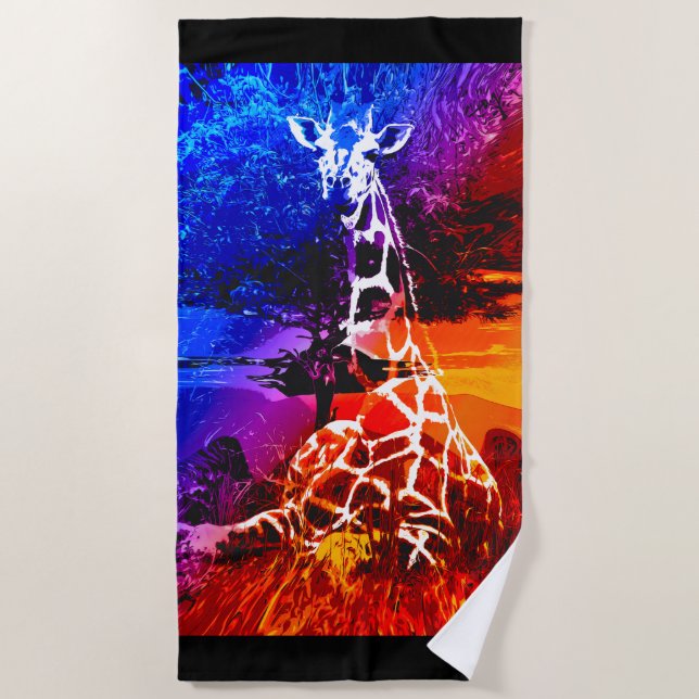 Toalha De Praia Safari Giraffe Dream Beach Towel (Frente)
