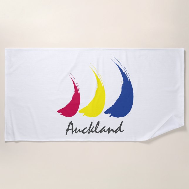 Toalha De Praia Sails_Paint-The-Wind_Auckland (Frente)