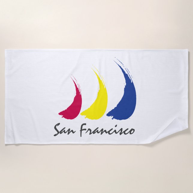 Toalha De Praia Sails_Paint-The-Wind_San Francisco (Frente)
