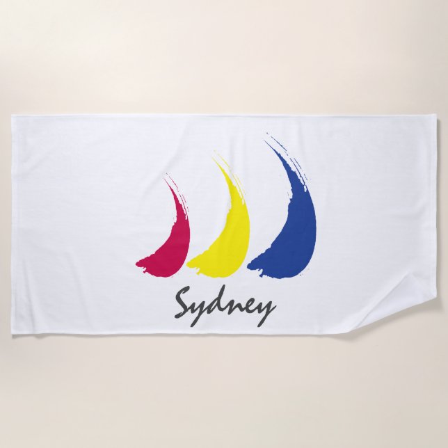 Toalha De Praia Sails_Paint-The-Wind_Sydney (Frente)