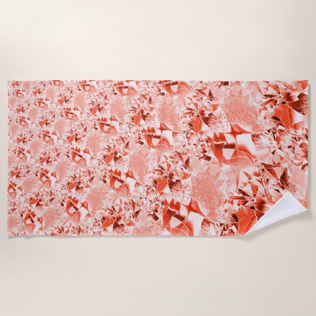 Toalha De Praia Salmões de lanche a vermelho com um pouco brilhant (Frente)