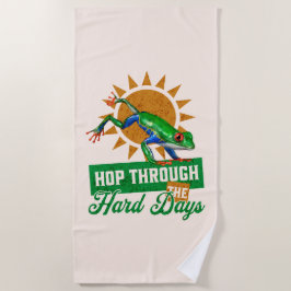 Toalha De Praia Salto através do Sapo da árvore amazônica nos Duro