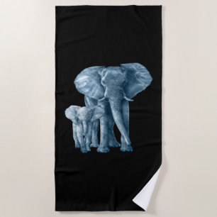 Toalha De Praia Salvar O Amante de os animais De Arte Dos Elefante