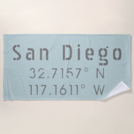 Toalha De Praia San Diego Latitude Longitude
