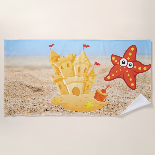 Toalha De Praia Sand Castle Beach Towel (Frente)