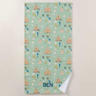 Toalha De Praia Sandcastle Beach House Custom Beach Towel