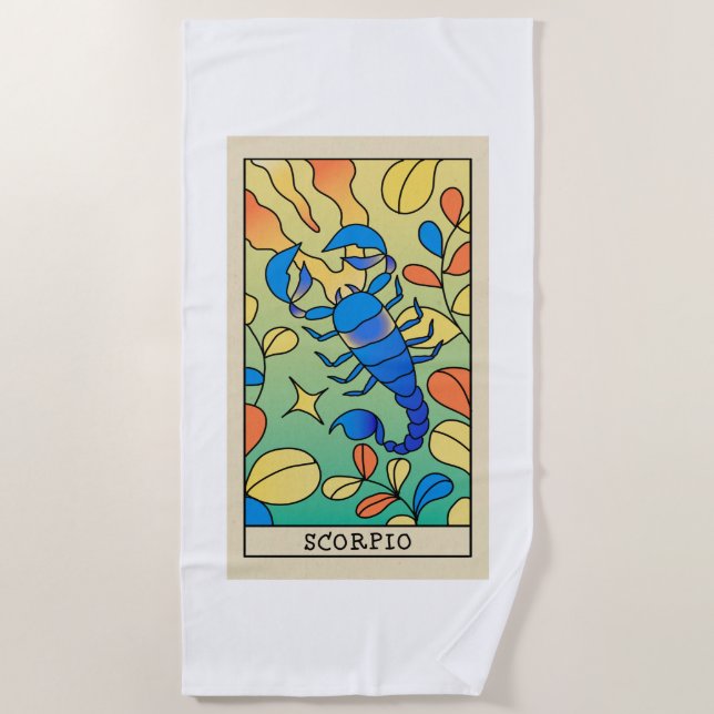 Toalha De Praia Scorpio Zodiac Beach Towel (Frente)