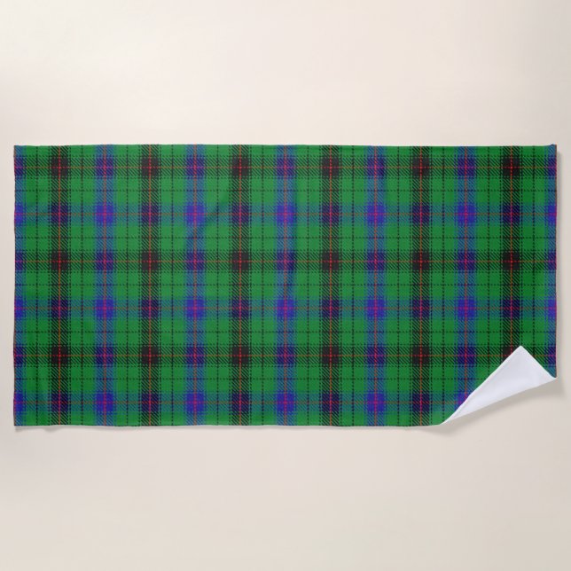 Toalha De Praia Scottish Accents Clan Davidson Tartan (Frente)