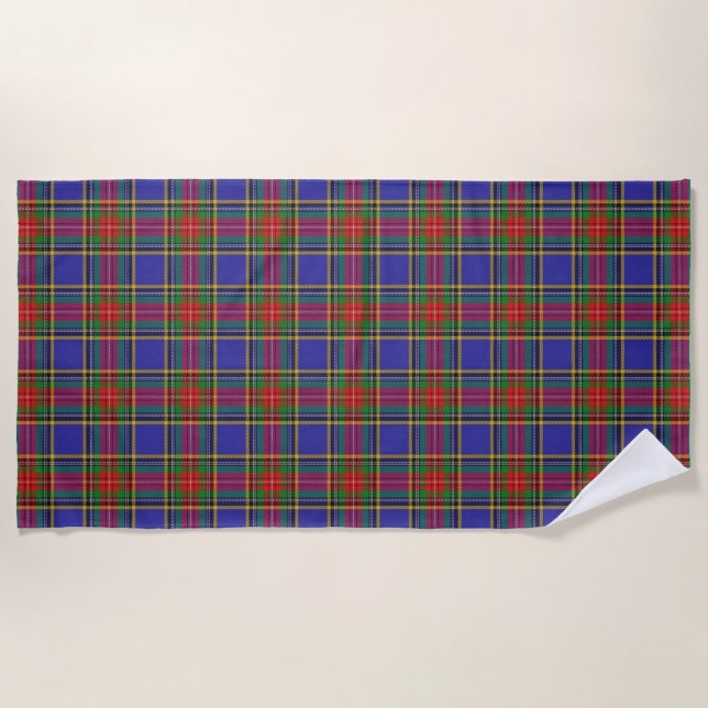 Toalha De Praia Scottish Accents Clan MacBeth Tartan (Frente)
