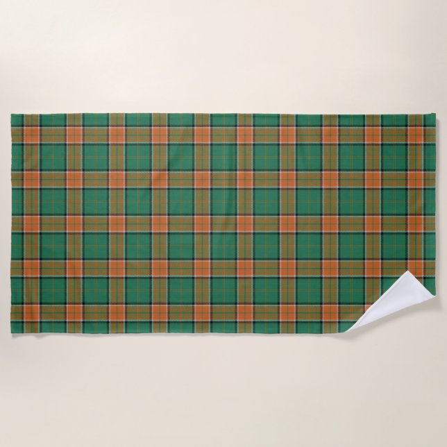 Toalha De Praia Scottish Accents Clan Pollock Tartan (Frente)