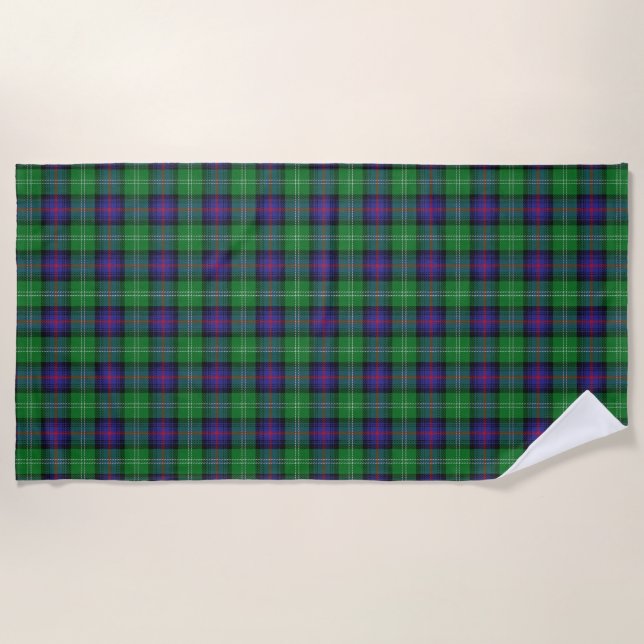 Toalha De Praia Scottish Accents Clan Sutherland Tartan (Frente)