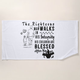 Toalha De Praia Scripture Beach Towel Proverbs 20:7