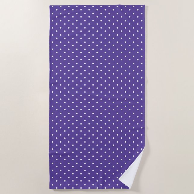 Toalha De Praia Seamless  medium purple polka dot pattern (Frente)