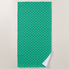 Toalha De Praia Seamless solid teal polka dot pattern