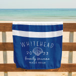 Toalha De Praia Seashell Royal Aqua Blue Monograma<br><div class="desc">Praia: Sua Toalha Monograma Obrigatória Adicione um splash de estilo personalizado às suas férias na praia com nossa Torre de Praia Monograma Marinho de Seashell Náutica. Sua textura suave e design divertida fazem dela o acessório perfeito para um dia pelo mar. Não perca a oportunidade de se destacar ao sol...</div>