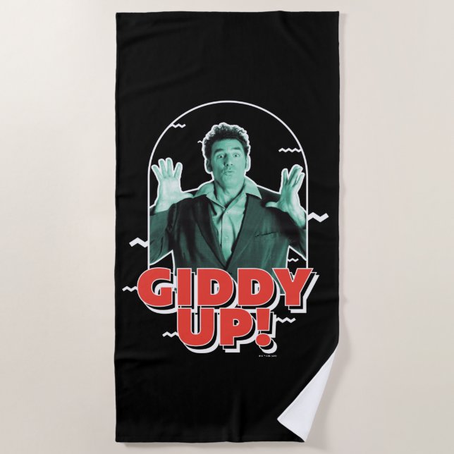Toalha De Praia Seinfeld | Kramer - Giddy Up! (Frente)