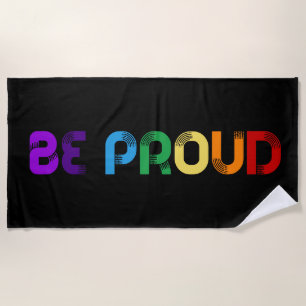 Toalha De Praia Seja orgulho gay orgulhoso de LGBT