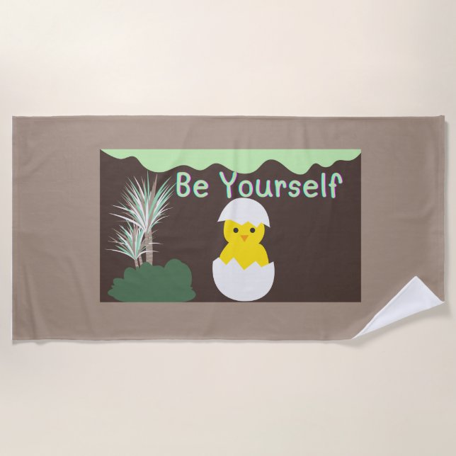Toalha De Praia Seja você mesmo (Frente)