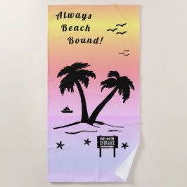 Toalha De Praia Sempre Beach Bound Pink Summer