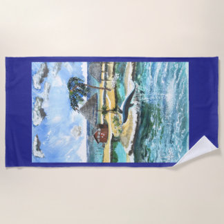 Toalha De Praia Sempre Natação Com Um Amigo