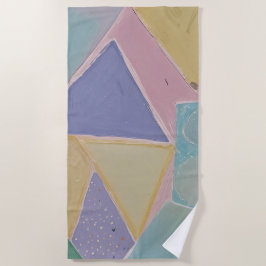 Toalha De Praia Serene Abstracts: A Pastel Dream