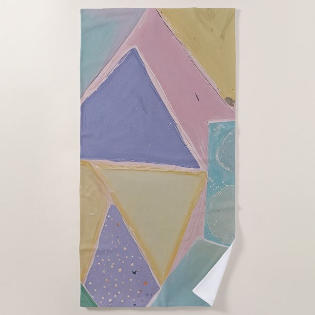 Toalha De Praia Serene Abstracts: A Pastel Dream (Frente)