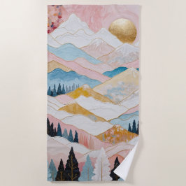 Toalha De Praia Serenidade das Montanhas