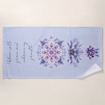 Serenidade Sangrenta Mandala Beach Towel