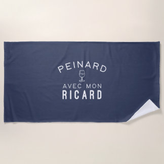 Toalha De Praia Serviette de plage - Peinard avec mon Ricard !