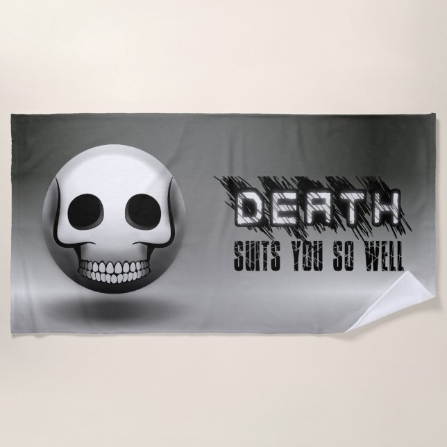 Toalha De Praia Serviette De Plage Skullmoji (Frente)