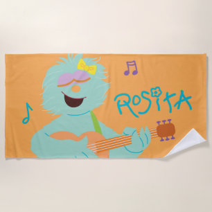 Toalha De Praia Sesame Street Rosita Playing Guitar