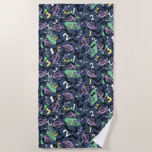Toalha De Praia Sésamo Sésamo Conde von Count Doodle Pattern